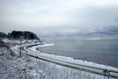 列車は国道228号沿いに走る