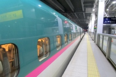 新函館北斗駅から東京行の新幹線「はやぶさ10号」に乗る