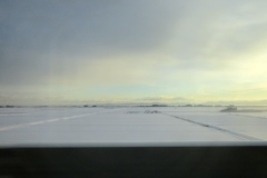 津軽半島の雪景色