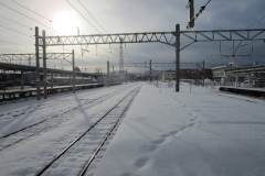 雪の弘前駅