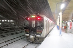 酒田駅に到着。ここで新津行に乗り換える。2両編成のワンマンディーゼル