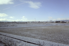 会津若松の町が見えてくる