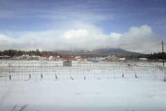 磐梯山には雲がかかっている