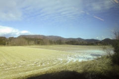 中山峠を越えると雪はほとんど見られない