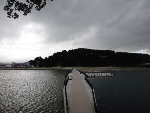 荒島から志津川を見る