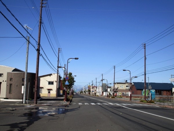 中札内の町に入っていく