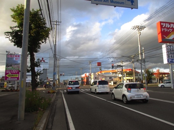 帯広の市街地に入っていく