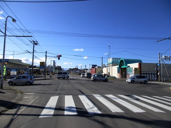 美幌の町に入っていく