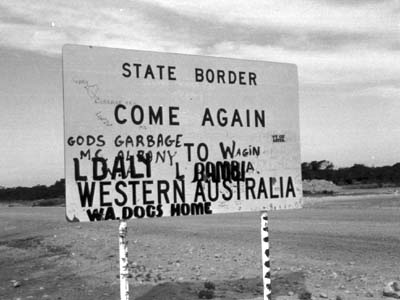 西オーストラリア州と南オーストラリア州の州境