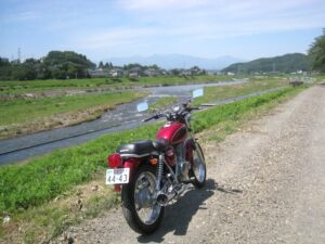 白河を流れる阿武隈川にて