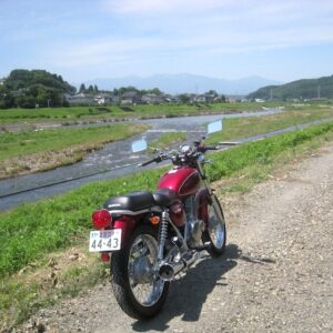 白河を流れる阿武隈川にて